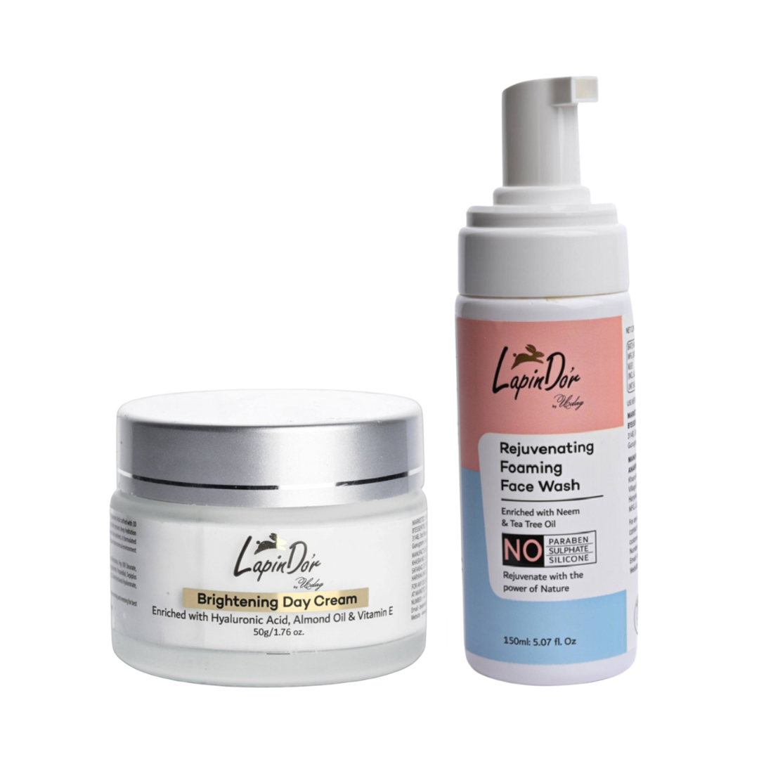 day cream and foaming face wash