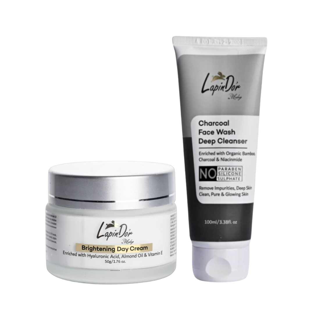 Brightening Day Cream & Charcoal Face wash Combo