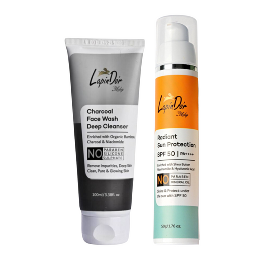 Sunscreen & Charcoal Face wash Combo