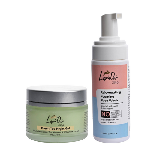 Green Tea Night Gel & Rejuvinating Foaming Face wash Combo