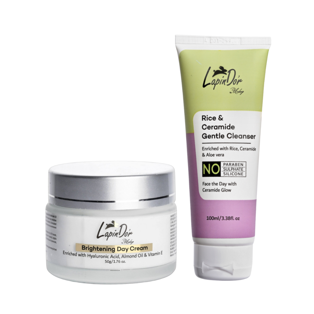 Brightening Day Cream & Rice & Ceramide Face wash Combo