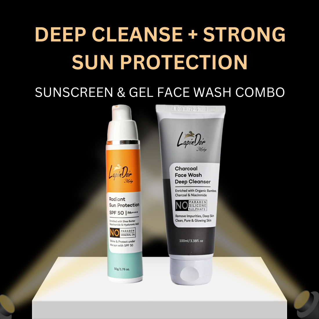 Sunscreen & Charcoal Face wash Combo