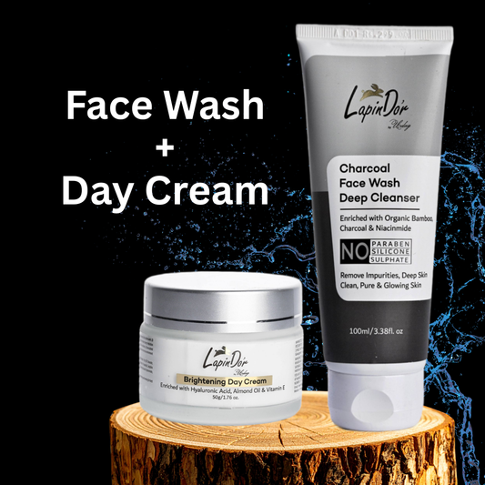 Brightening Day Cream & Charcoal Face wash Combo