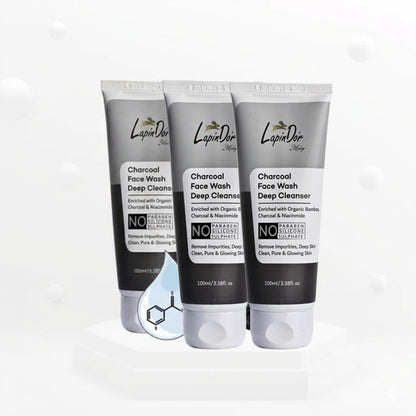 Charcoal Face Wash Deep Cleanser (Pack of 3)