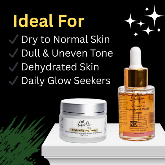 Brightening Day Cream and Vitamin C Face Serum Combo