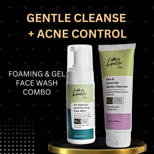 Rice & Ceramide Face wash & Salicylic Acid Foaming Face wash Combo