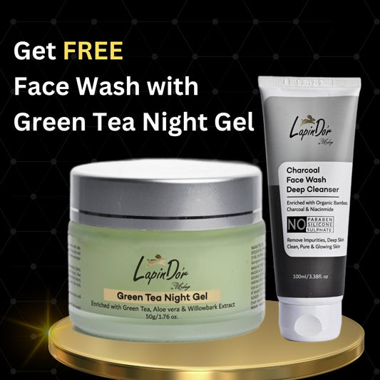 Green Tea Night Gel & Charcoal Face wash Combo