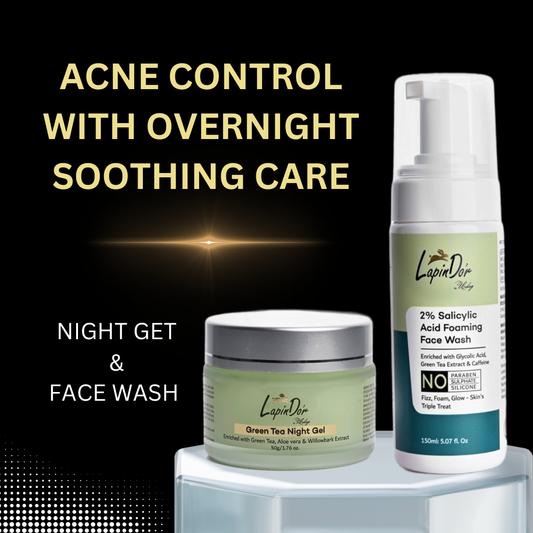 Green Tea Night Gel & Salicylic Acid Foaming Face wash Combo