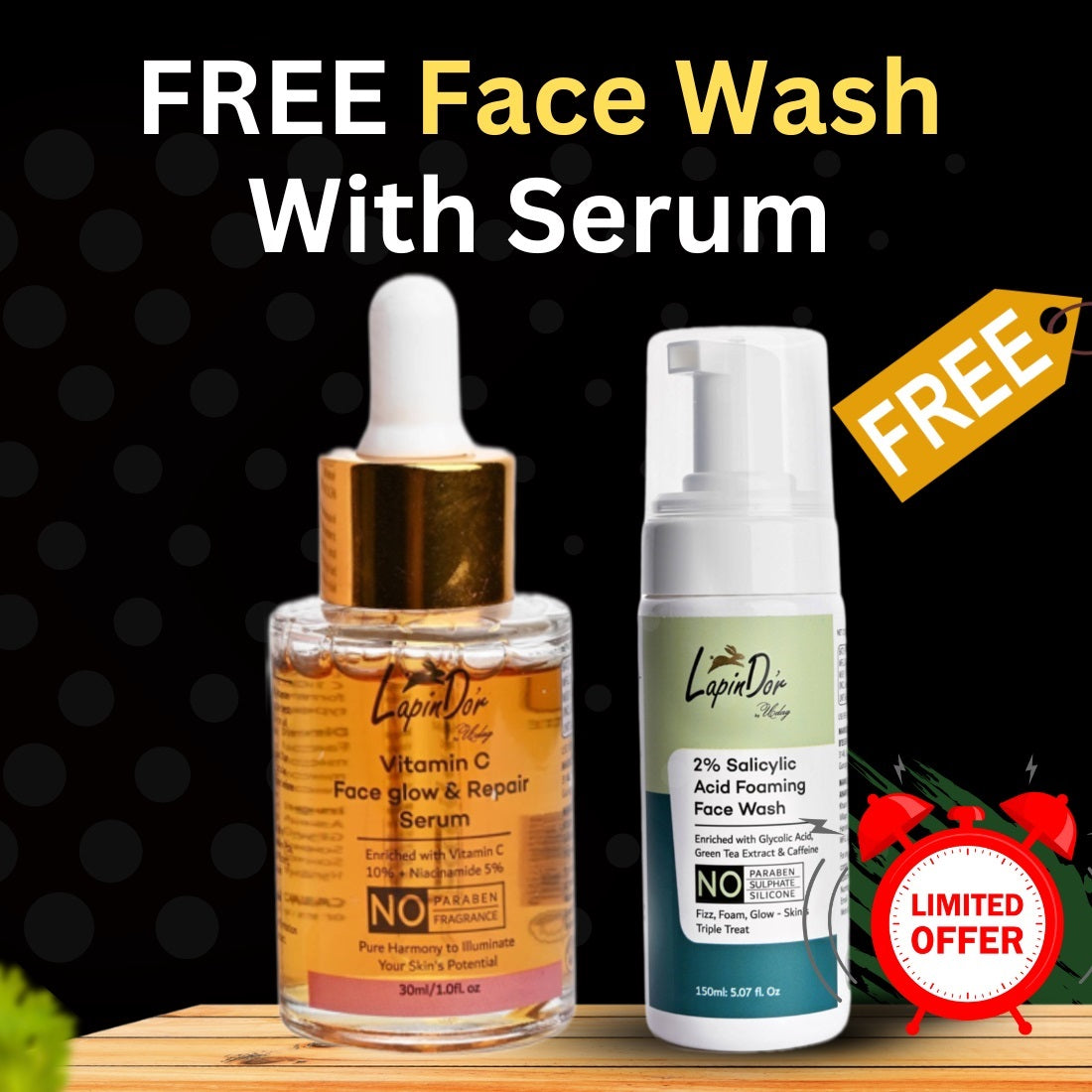 Vitamin C Glow Serum + 2% Salicylic Face Wash Combo