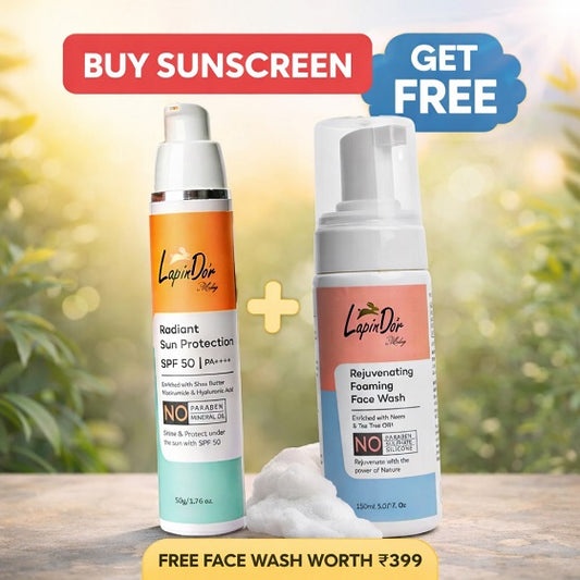 Sunscreen SPF 50 & Rejuvinating Foaming Face wash Combo